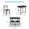 Best Choice Products 3-Piece Modern Dining Set, Square Table & Chairs Set w/ Steel Frame, Built-In Storage Rack
